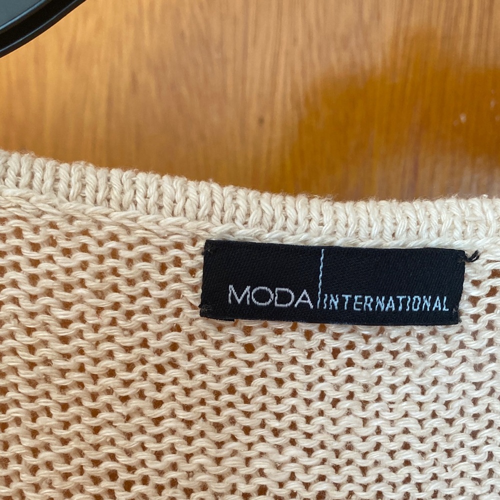 Vintage Moda International Cream Knit Sweater - Picture 2 of 6